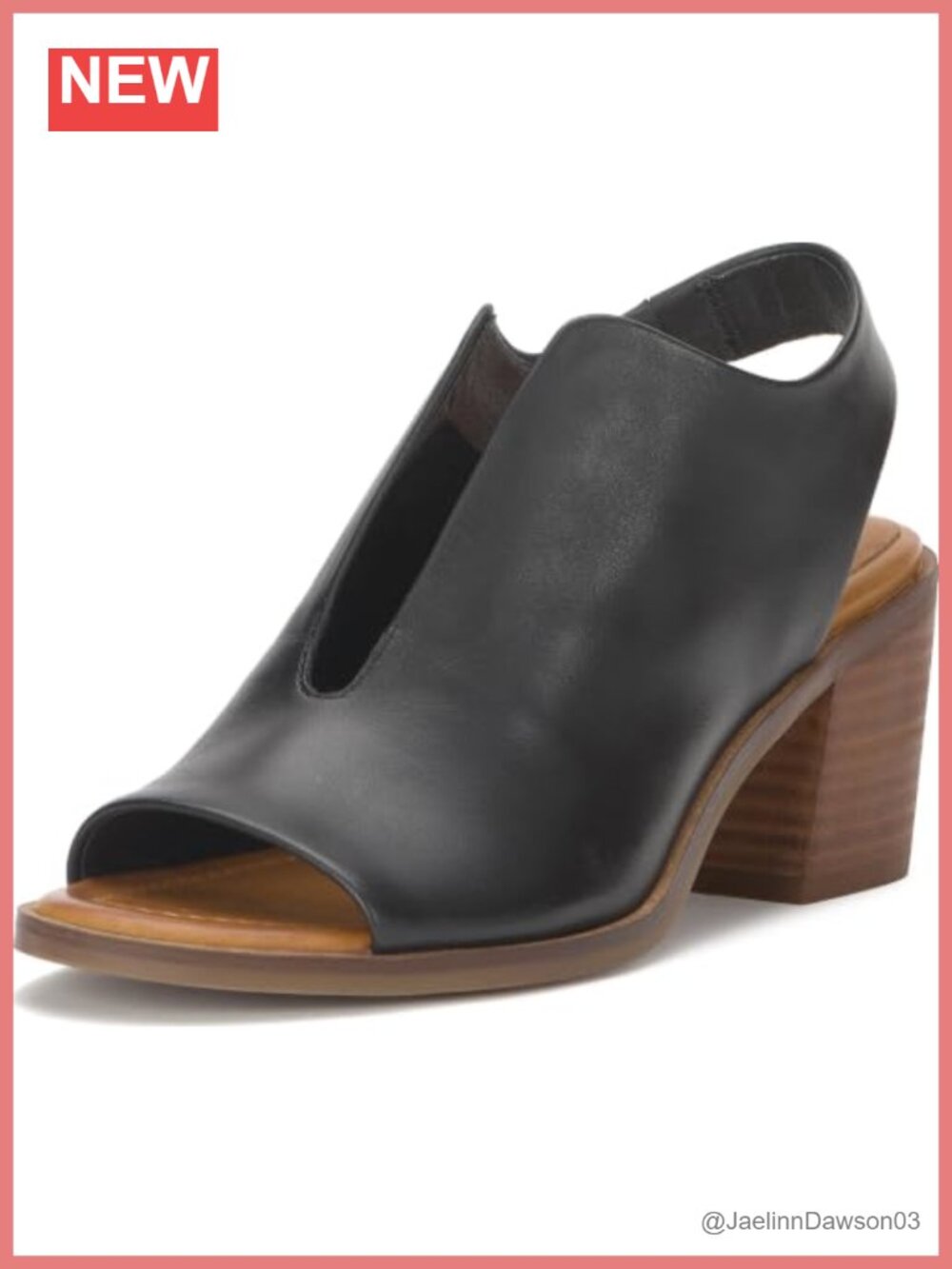 Lucky Brand Rhazy Heeled Sandals Open Toe Block Heel Leather Slingback